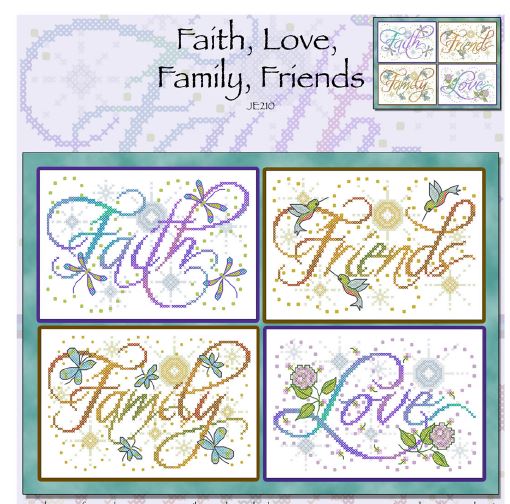 click here to view larger image of Faith, Love, Family, Friends (chart)