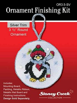 Ornament Finishing Kit - 3-1/2in Round - Silver