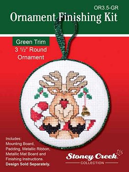 Ornament Finishing Kit - 3-1/2in Round - Green