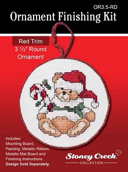 Ornament Finishing Kit - 3-1/2in Round - Red