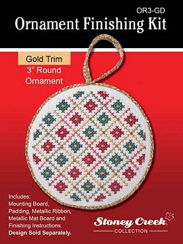 Ornament Finishing Kit - 3in Round - Gold