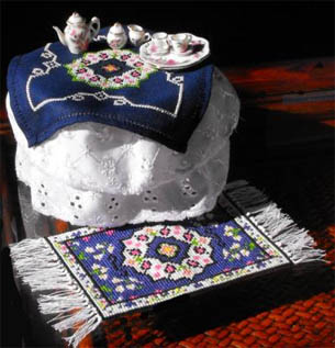 Miniature Table Topper and Rug