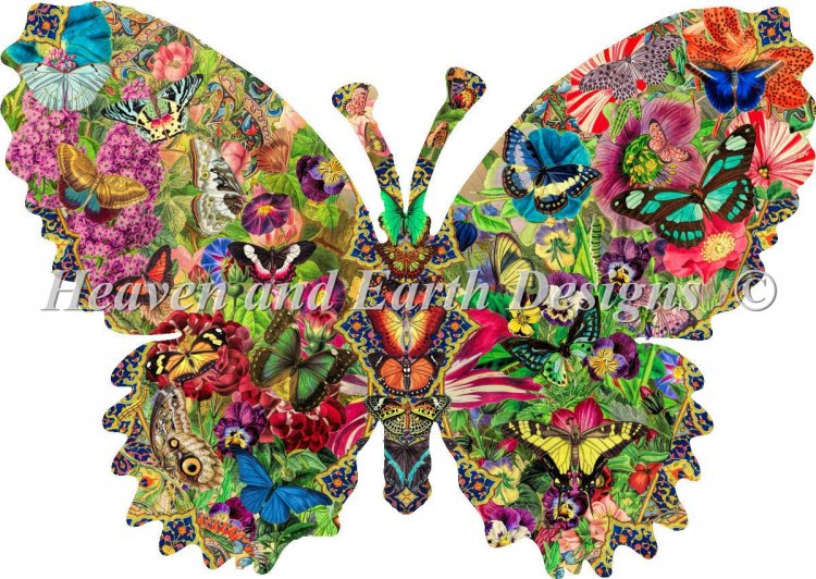 click here to view larger image of Supersized Butterfly Menagerie Max Color - Aimee Stewart  (chart)