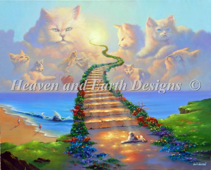 click here to view larger image of All Cats go to Heaven/Mini - Jim Warren (chart)