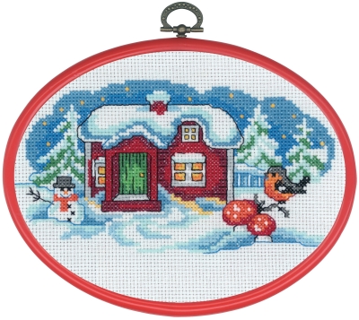 Snowman and Finch with Hoop