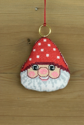 click here to view larger image of Elf Head Ornament (counted cross stitch kit)