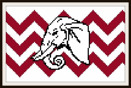 click here to view larger image of Elephant Head on Chevron (chart)