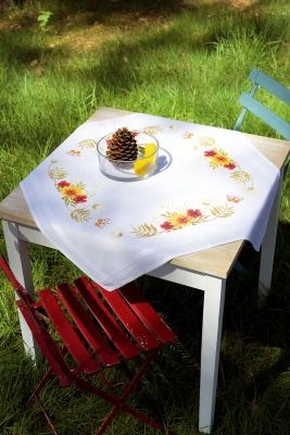 Sunflowers and Poppies Tablecloth