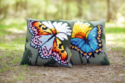 Butterfly and Yellow Flower Cushion (Right)