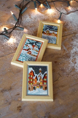 click here to view larger image of Winter Night Miniatures (Set of 3) (counted cross stitch kit)
