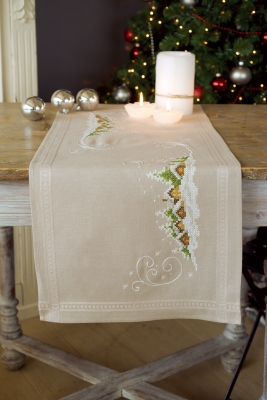 Village In The Snow Table Runner