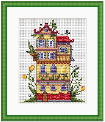 click here to view larger image of Spring House (counted cross stitch kit)