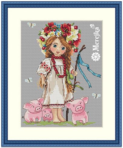 click here to view larger image of Shepherd Girl (counted cross stitch kit)