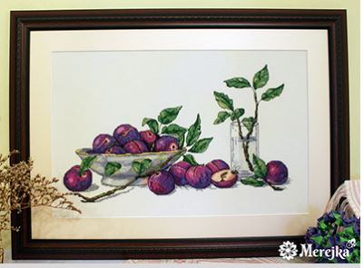 click here to view larger image of Sweet Plums (counted cross stitch kit)