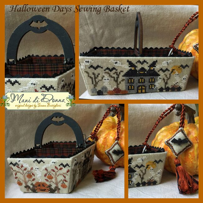 click here to view larger image of Halloween Days Sewing Basket ()