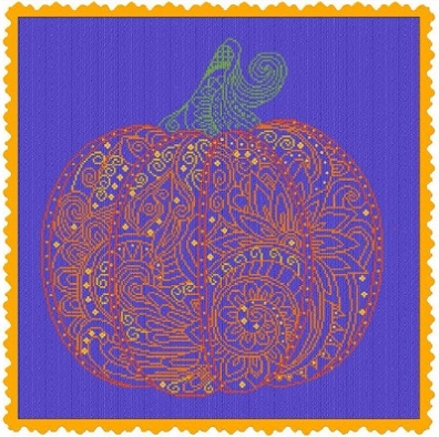 click here to view larger image of Lace Pumpkin (chart)