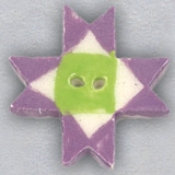 Lilac Ohio Star Ceramic Button