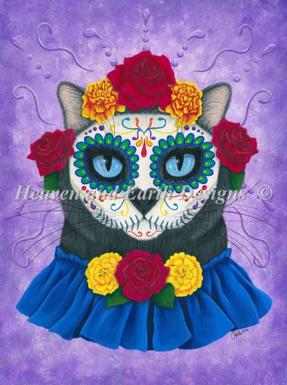 Day of the Dead Cat Gal - Carrie Hawks
