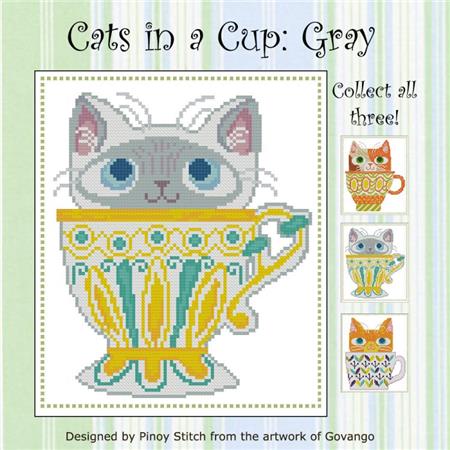 Cats In A Cup - Gray