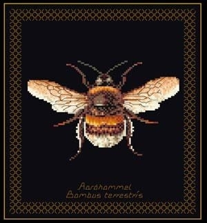 click here to view larger image of Bee (On Black) (counted cross stitch kit)