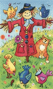 click here to view larger image of Scarecrow - Birds Of A Feather (Aida) (counted cross stitch kit)