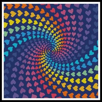 Abstract Rainbow Heart Design