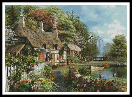 Riverside Home In Bloom - Large  (Dominic Davison)
