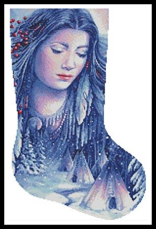 Midwinter Dreams Stocking (right facing)  (Gloria West)