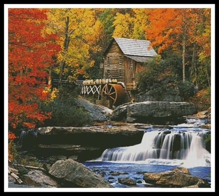 Glade Creek Grist Mill - Cushion  (Robert Glusic - Corbis)