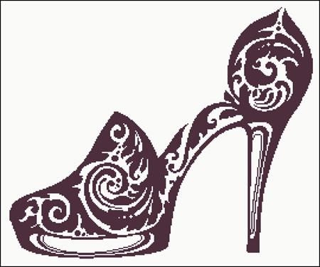 click here to view larger image of Sexy Shoes Silhouette (chart)