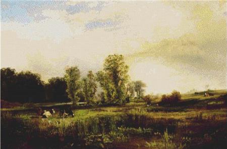 Summer Landscape With Cows