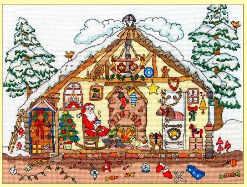 click here to view larger image of Cut Thru Christmas Bothy - Amanda Loverseed (counted cross stitch kit)