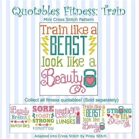 click here to view larger image of Quotables Fitness - Train Like A Beast (chart)