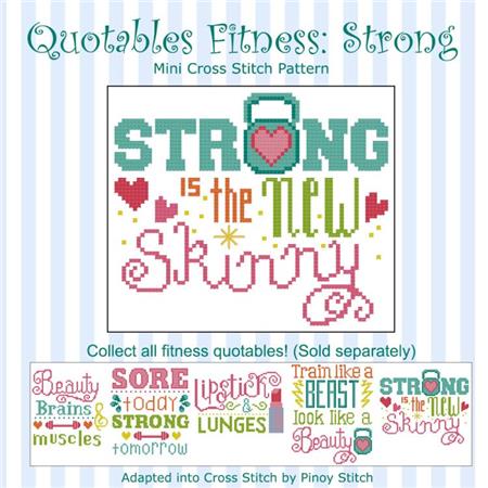 click here to view larger image of Quotables Fitness - Strong New Skinny (chart)