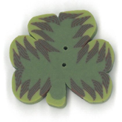 Large Three Leaf Clover Button