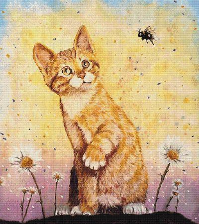 click here to view larger image of Kitten With Bee (chart)