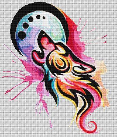 Tribal Watercolour Wolf