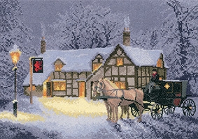click here to view larger image of Christmas Inn - Evenweave (counted cross stitch kit)