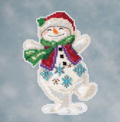 click here to view larger image of Snowman Dancing (counted cross stitch kit)