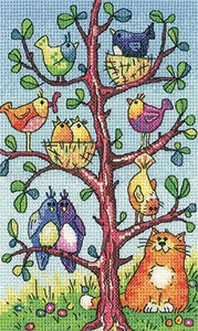 click here to view larger image of Bird Watching - Birds Of A Feather (27ct) (counted cross stitch kit)