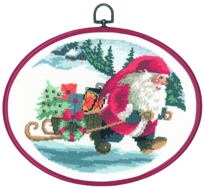 click here to view larger image of Pixie With Gifts (counted cross stitch kit)