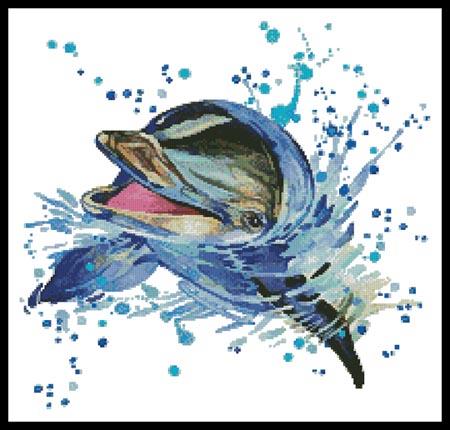 Watercolour Dolphin  (Lena Faenkova)