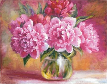 click here to view larger image of Peonies In A Vase (chart)