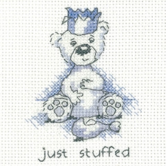 click here to view larger image of Just Stuffed - Justin Bear Cards (counted cross stitch kit)
