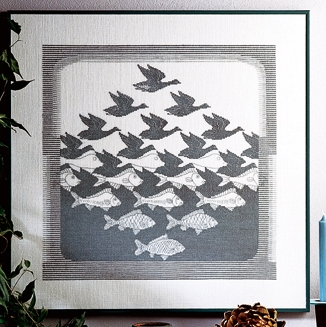 click here to view larger image of Bird/Fish Aida (counted cross stitch kit)