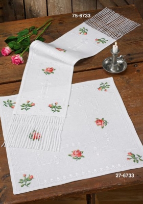 click here to view larger image of Roses Classic - Table Runner (counted cross stitch kit)