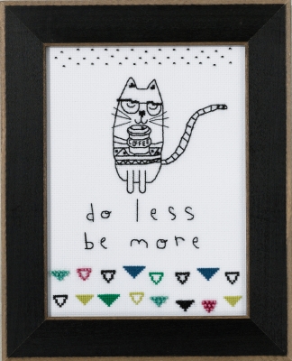 click here to view larger image of Do Less Be More - Amylee Weeks (counted cross stitch kit)