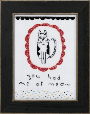 click here to view larger image of You Had Me At Meow - Amylee Weeks (counted cross stitch kit)