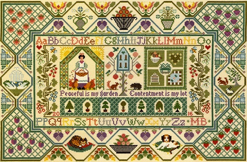 click here to view larger image of Peaceful Garden (counted cross stitch kit)