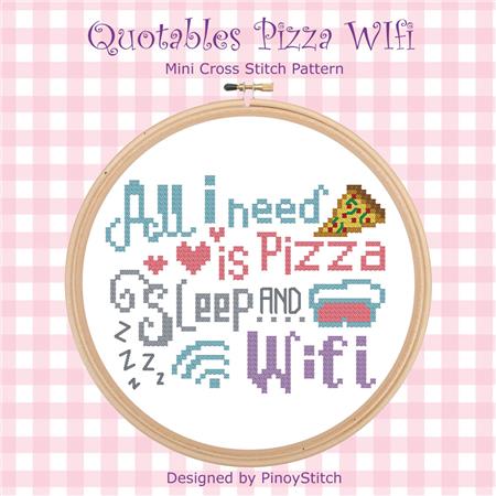 Quotables Pizza Sleep and Wifi